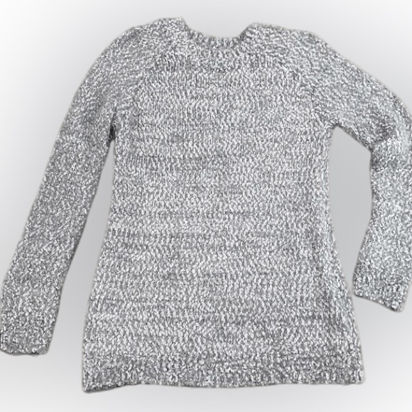 Soft & Fuzzy Gray Cozy Relaxed Oversized Boucle Knit Sweater LC Lauren Conrad - Picture 7 of 16